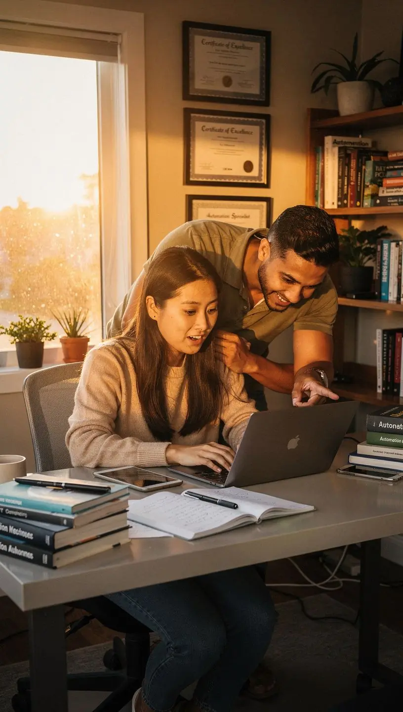 Graph illustrating productivity improvements through software automation techniques.